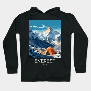 A Pop Art Travel Print of Mount Everest - Nepal Hoodie